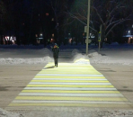 В Бердске запустили голографический проектор на пешеходном переходе