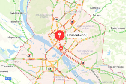 Пробки в 10 баллов сковали Новосибирск 23 января