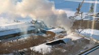 Склад с паллетами сгорел в Новосибирске