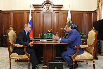 Президент Владимир Путин принял в Кремле губернатора Владимира Городецкого