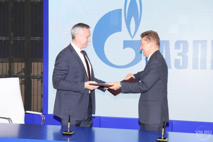 Травников и Миллер подписали дорожную карту сотрудничества «Газпрома» с областью