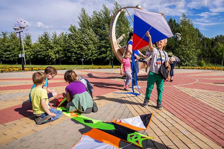 Сотня воздушных змеев пролетела над Новосибирском