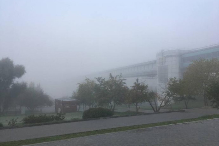 «Видимость – 10 метров»: туманное утро в Новосибирске 28 сентября