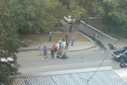 Сразу два мотоциклиста пострадали на улице Кропоткина