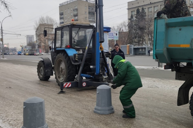 Липы на Вокзальной магистрали в Новосибирске защитят боллардами