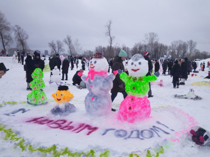 25-й Фестиваль снежных скульптур проходит в Новосибирске