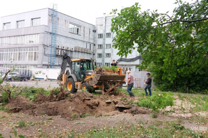 Сквер рядом с ЦУМом вырубили ради парковки