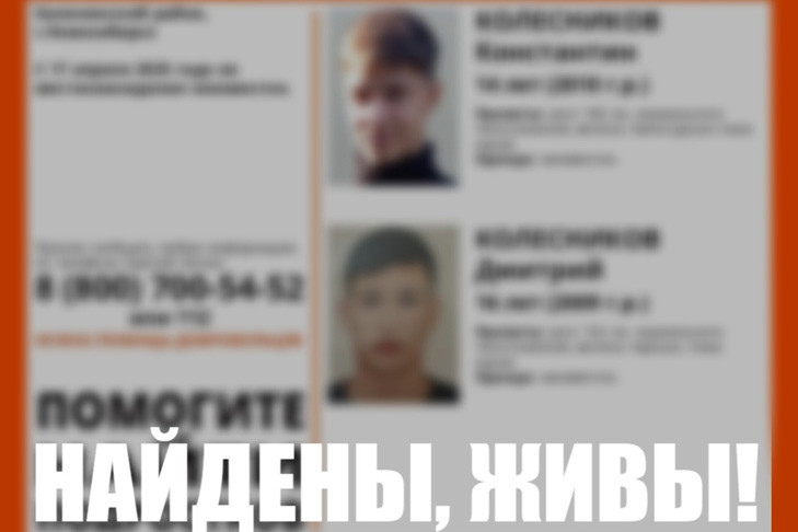 Поиски двух братьев-подростков прекращены в Новосибирске