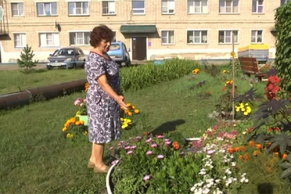 Цветочный рай во дворе многоквартирного дома устроили жители Куйбышева