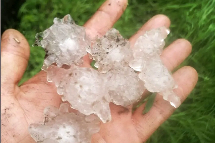 Град необычной формы в Новосибирской области объяснила синоптик Кичанова