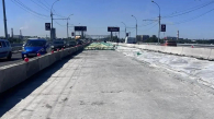 На Димитровском мосту в Новосибирске начали бетонировать основания полос