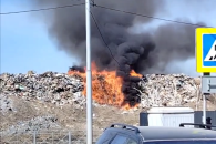 Гусинобродская свалка снова горит в Новосибирске