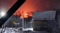 Свалка загорелась в Новосибирске