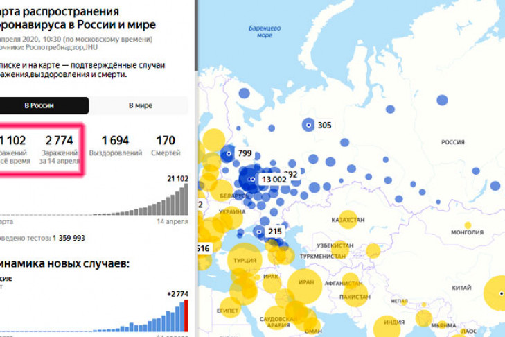 Карта заражения коронавирусом в московской области