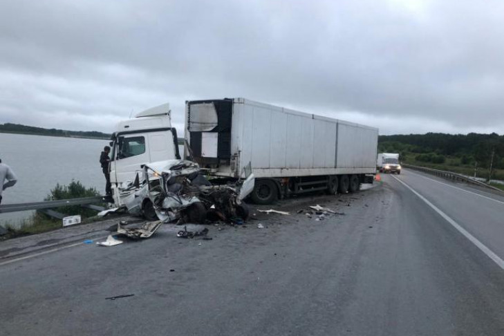 Водитель без прав погиб под колесами КамАЗа под Новосибирском