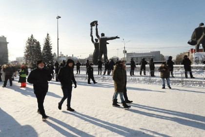 Названо точное число задержанных незаконного митинга 31 января в Новосибирске