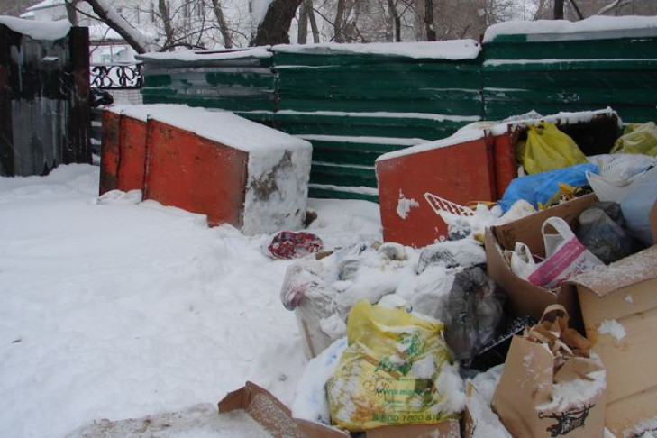 На завалы мусора после Нового года жалуются новосибирцы