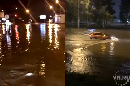 «Машины поплыли» – последствиями ночного потопа делятся новосибирцы