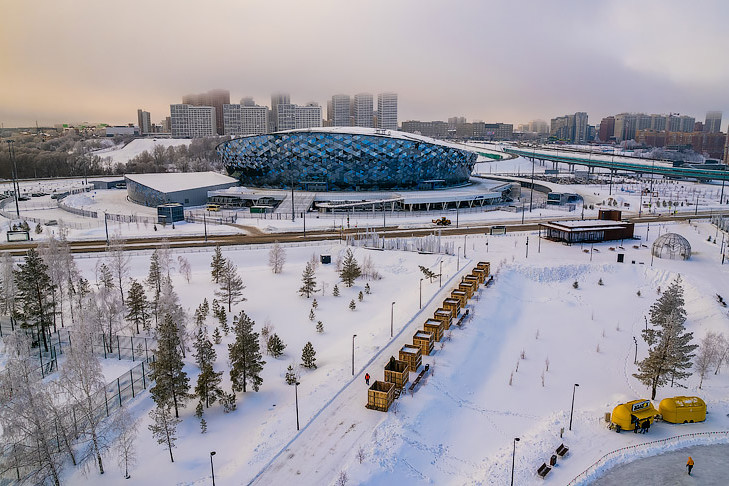 Особый режим объявлен из-за угрозы обрушения дороги к ЛДС «Сибирь-Арена»