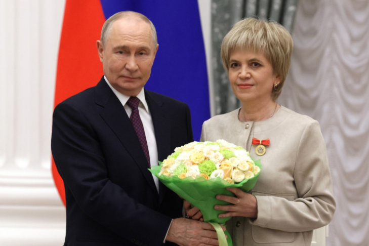 Учитель русского и литературы Ирина Сахарова. Фото пресс-службы администрации Президента РФ
