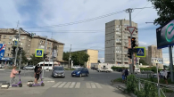 Автомобиль и мотоцикл столкнулись на Танковой в Новосибирске