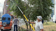 В Дзержинском районе Новосибирска отмыли улицы и обновили тротуары
