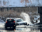 Водителей города Обь предупредили об опасности стихийной переправы через реку Власиху