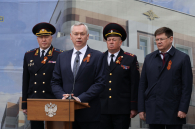 Присягу принесли новые сотрудники МВД накануне Дня Победы в Новосибирске