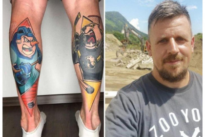 Символ ХК «Сибирь» набил на ноге болельщик из Австрии