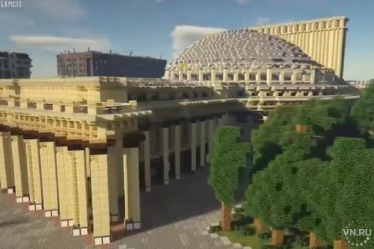 В игре Minecraft киберспортсмены воссоздали центр Новосибирска