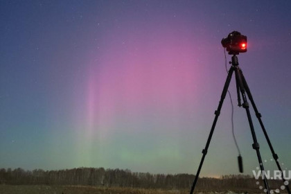 Полярное сияние под Новосибирском снял астрофотограф Алексей Поляков