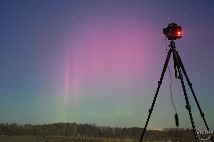 Полярное сияние под Новосибирском снял астрофотограф Алексей Поляков