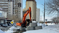 В Новосибирске начали строить ливнёвку на улице Петухова