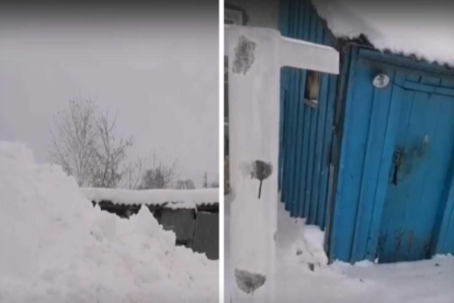 Трактор завалил снегом дом новосибирских пенсионеров и перегородил проезд