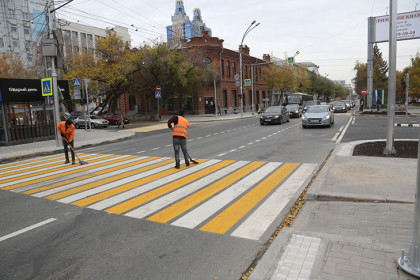 Весеннее обновление дорожной разметки началось в Новосибирске 24 апреля