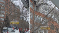 Квартира загорелась в новосибирской многоэтажке