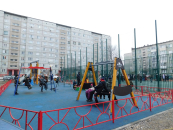 В Линево открыли первую универсальную спортивную площадку