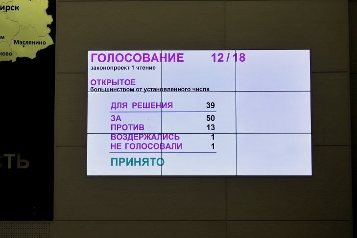 Закон об изменении порядка выборов мэров Новосибирска и Кольцова принят депутатами в первом чтении