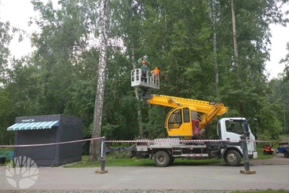 Последствия урагана в парках Новосибирска устраняют пятый день