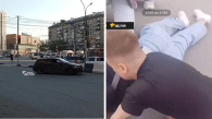 Lexus сбил девушку на пешеходном переходе в центре Новосибирска