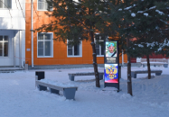 Ценою жизни: портреты героев транслируют на видеопилонах в Куйбышеве