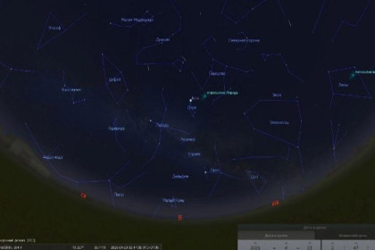 Метеорный поток Лириды пролетел над Новосибирском ночью 23 апреля