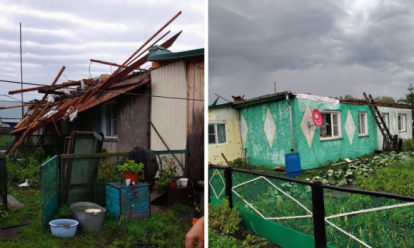 Куски отбросило метров на сто: ураган снёс крыши домов в Новосибирской области