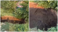 Гигантский провал оставил без воды дома в левобережной части Новосибирска
