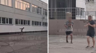 Новосибирцы пожаловались на неадекватного мужчину около школы на Шлюзе