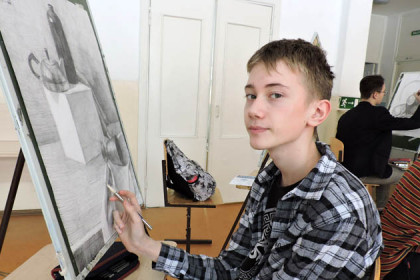 На звание «Юный художник России» претендует школьник из Линево