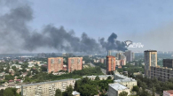 Гараж с техникой загорелся в Новосибирске