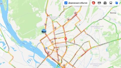 9-балльные пробки парализовали движение в Новосибирске