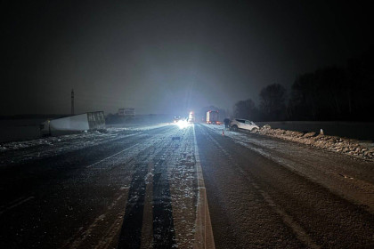 Водитель Hyundai выжил в ДТП с фурой на трассе под Новосибирском