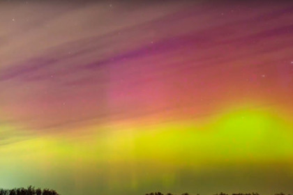Красочное северное сияние снял под Новосибирском астрофотограф Алексей Поляков
